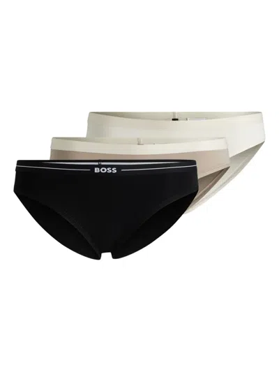 Hugo Boss Logo-detail Cotton Body (pack Of Three) In Multi