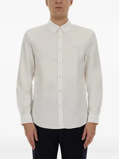 HUGO BOSS LOGO-DETAIL COTTON SHIRT