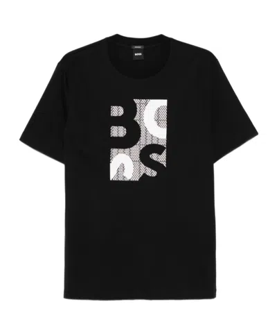 HUGO BOSS LOGO-DETAIL COTTON T-SHIRT
