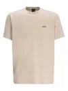 Hugo Boss Logo-detail Cotton T-shirt In Neutral