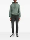 Hugo Boss Green Relaxed-fit Logo Hoodie In Green