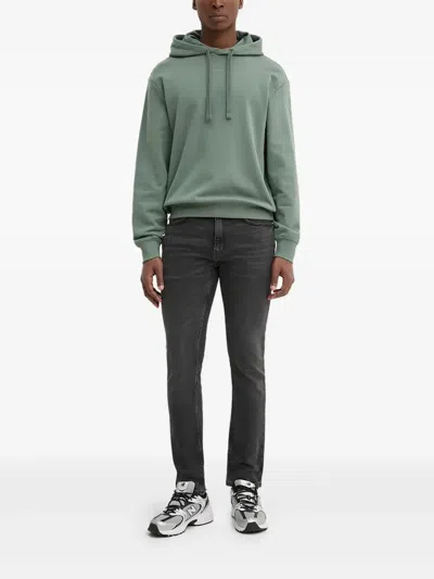 Hugo Boss Logo-detail Hoodie In Green