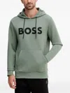 Hugo Boss Logo-detail Hoodie In Green