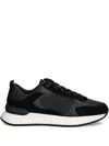 Hugo Boss Logo-detail Panelled Trainers In Black