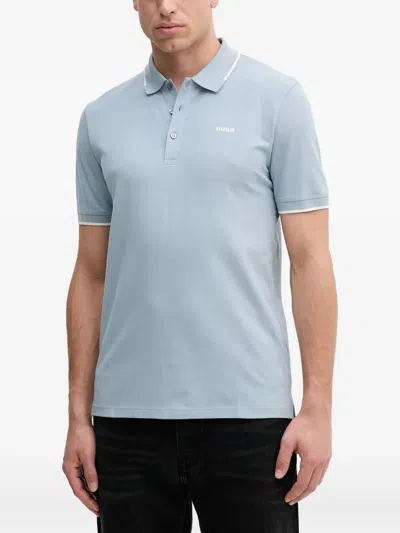 Hugo Boss Logo-detail Polo Shirt In Blue
