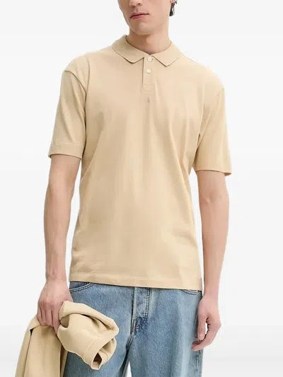 Hugo Boss Logo-detail Polo Shirt In Yellow