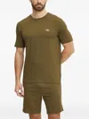Hugo Boss Logo-detail Pyjama Set In Green