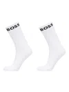 Hugo Boss Logo-detail Quarter Socks (pack Of Two) In White