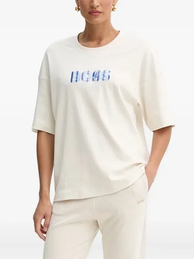 Hugo Boss Logo-detail Short-sleeve T-shirt In White