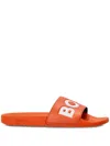 Hugo Boss Logo-detail Slides In Orange