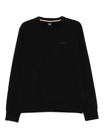 Hugo Boss Logo-detail Sweatshirt In Black