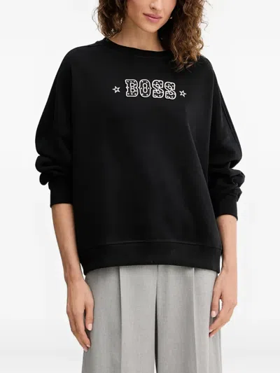 Hugo Boss Logo-detail Sweatshirt In Black