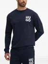 Hugo Boss Logo-detail Sweatshirt In Blue