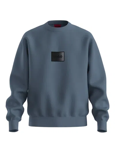 Hugo Boss Logo-detail Sweatshirt In Blue