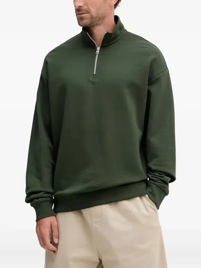 Hugo Boss Logo-detail Sweatshirt In Green