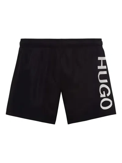Hugo Boss Logo-detail Swim Shorts In Black