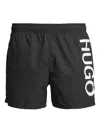 Hugo Boss Black Swimsuit Made Of Recycled Polyester With Quick-dry Feature In Black