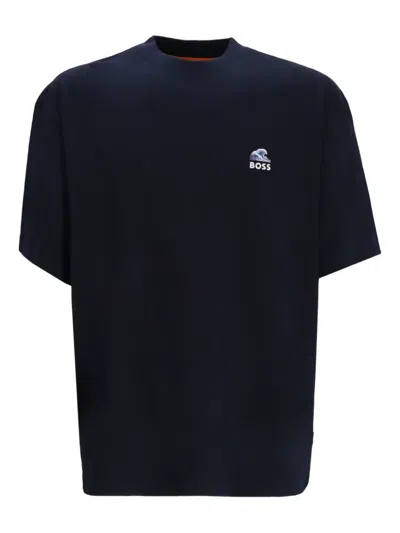 Hugo Boss Logo-detail T-shirt In Blue