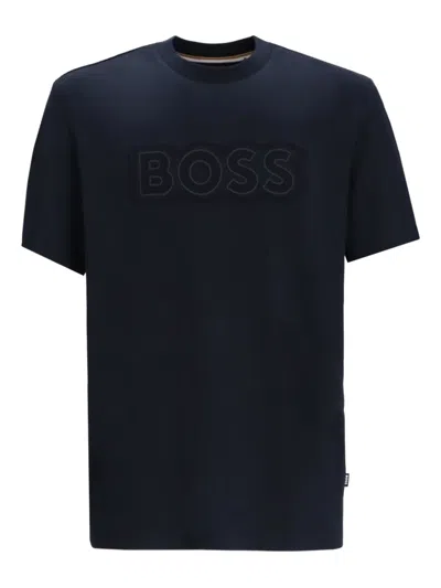 Hugo Boss Logo-detail T-shirt In Blue