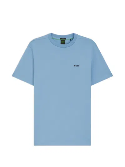 Hugo Boss Boss Men T-shirt Con Logo In Blue