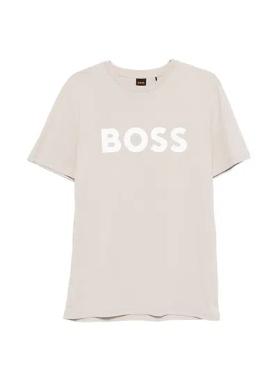 Hugo Boss Logo-detail T-shirt In Neutral