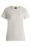 Hugo Boss Logo-detail T-shirt In Compact Cotton Jersey In White