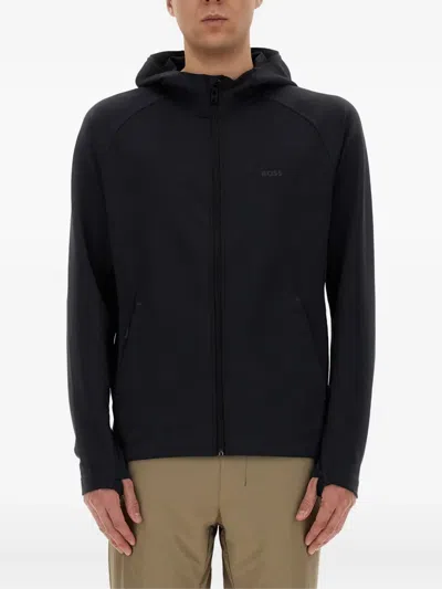 Hugo Boss Logo-detail Zip-up Hoodie