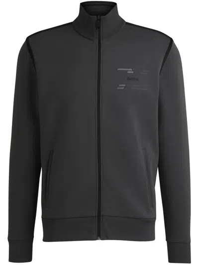 HUGO BOSS LOGO-DETAIL ZIP-UP SWEATSHIRT