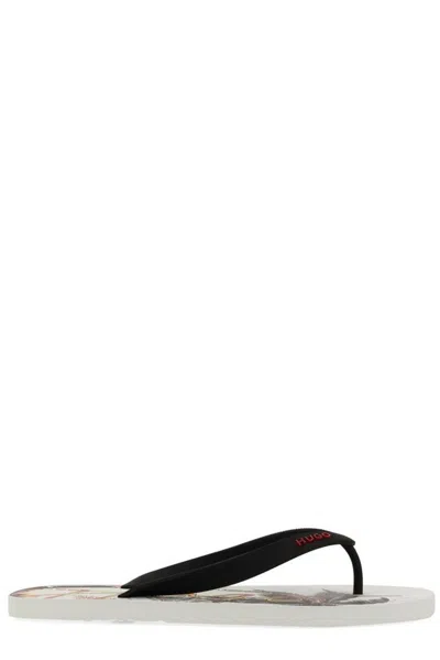 Hugo Boss Hugo Slide Sandal With Print In White