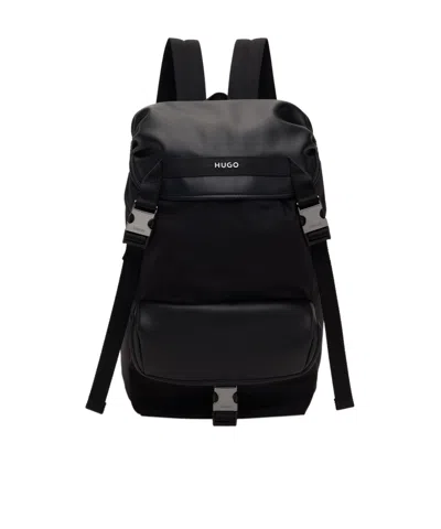 Hugo Boss Logo Details Backpack In Black | ModeSens