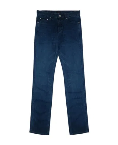 Hugo Boss Logo Details Jeans In Blue