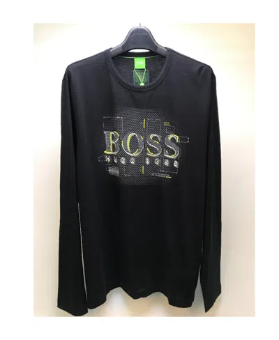 Hugo Boss Logo Details Long-sleeved T-shirt In Black