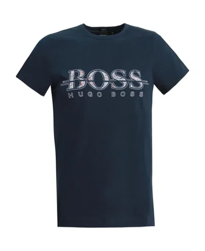 Hugo Boss Logo Details Short-sleeved T-shirt In Black