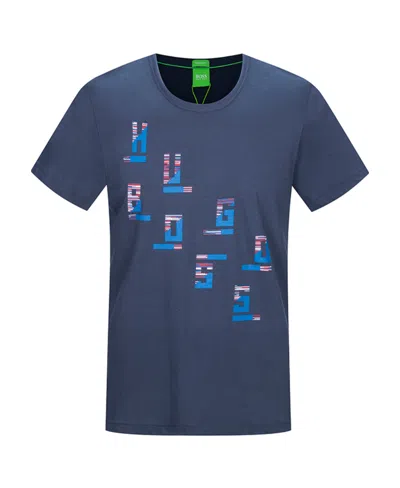 Hugo Boss Logo Details T-shirt In Blue