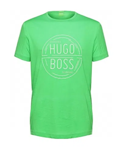 Hugo Boss Logo Details T-shirt In Green
