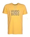 Hugo Boss Logo Details T-shirt In Yellow