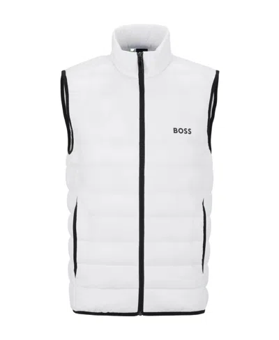 Hugo Boss Logo Details Waterproof Vest In White