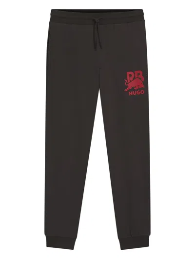 Hugo Boss Logo Drawstring Sweatpants In Brown