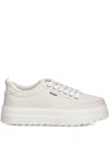 Hugo Boss Logo-embellished Platform Sneakers In White