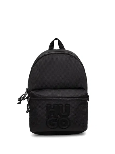 Hugo Boss Logo-embossed Backpack In Black