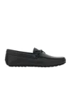 Hugo Boss Logo-embossed Boat Shoes In Black