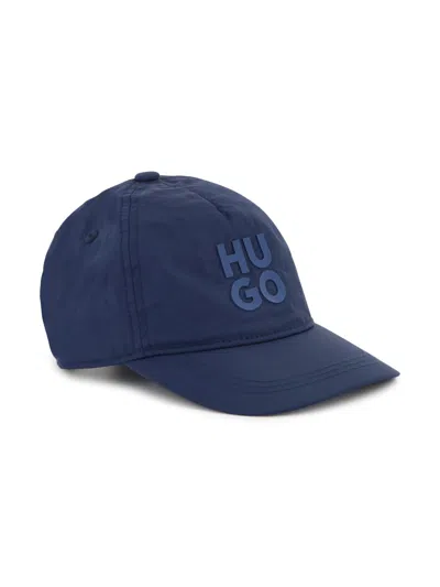 Hugo Boss Kids' Logo-embossed Cap In Blue