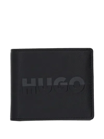 Hugo Boss Logo-embossed Cardholder In Black