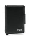 HUGO BOSS LOGO-EMBOSSED CARDHOLDER