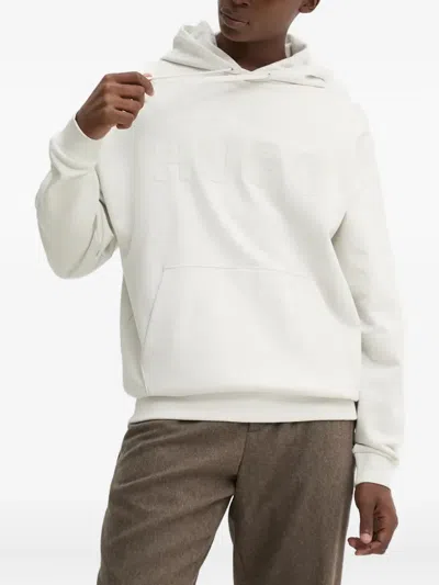 Hugo Boss Logo-embossed Hooded Hoodie In Animal Print