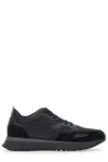 Hugo Boss Minimalist Black Low-top Sneakers With Smooth Finish In Black