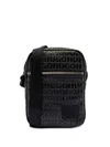 Hugo Boss Logo-embossed Shoulder Bag In Black