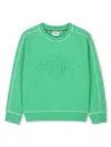 Hugo Boss Logo-embossed Sweatshirt In グリーン