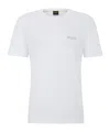 Hugo Boss Cotton-jersey Regular-fit T-shirt With Carabiner Artwork In White