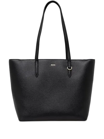 Hugo Boss Logo-embossed Tote Bag In Black